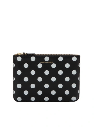 Shop Comme Des Garçons Polka Dots Pouch In Black