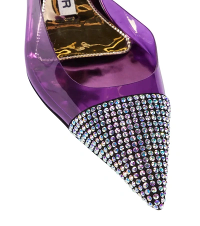 Shop Alexandre Vauthier Amber Ghost Embellished Pvc Pumps In 紫色