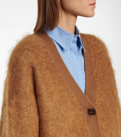 Shop Acne Studios Mohair And Wool-blend Cardigan In Brown