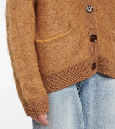 Shop Acne Studios Mohair And Wool-blend Cardigan In Brown