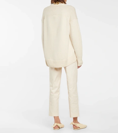 Shop Jil Sander Cashmere-blend Cardigan In White