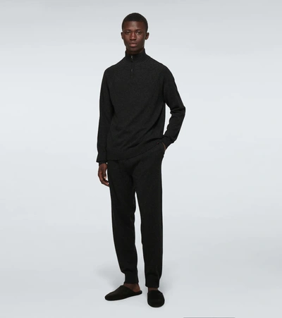 Derek Rose Finley 2 Relaxed-fit Cashmere Jogging Bottoms In Grey