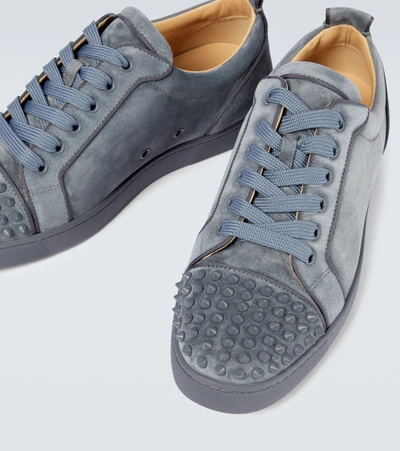 Shop Christian Louboutin Louis Junior Spikes Orlato Sneakers In Grey