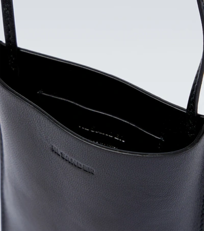 Shop Jil Sander Leather Phone Bag In Black