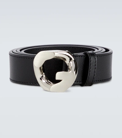 Shop Givenchy G-chain Leather Belt In Black