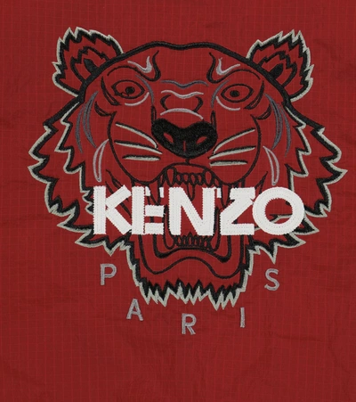 Shop Kenzo Tiger Embroidered Bomber Jacket In Red