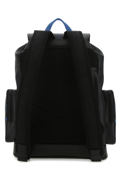 Shop Mcm Black Leather Backpack  Black  Uomo Tu