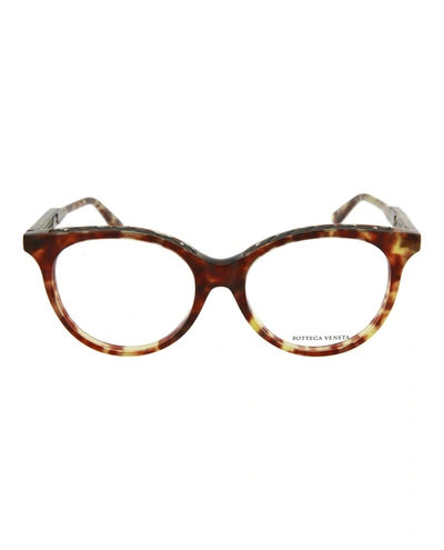 Shop Bottega Veneta Round-frame Optical Glasses