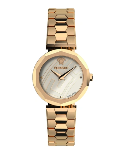 Shop Versace Idyia Bracelet Watch In Gold