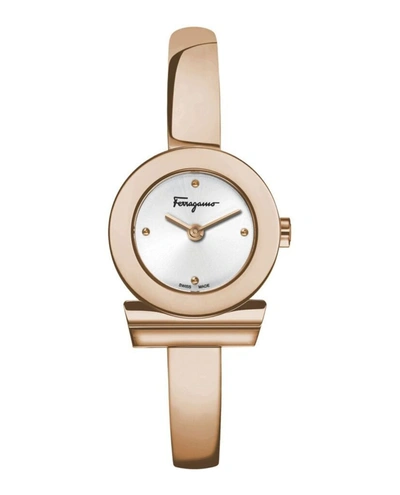 Shop Ferragamo Gancino Bracelet Watch In Clear