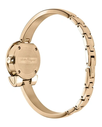 Shop Ferragamo Gancino Bracelet Watch In Clear