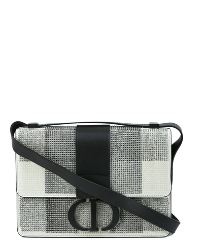 Shop Dior 30 Montaigne Shoulder Bag In Ivory