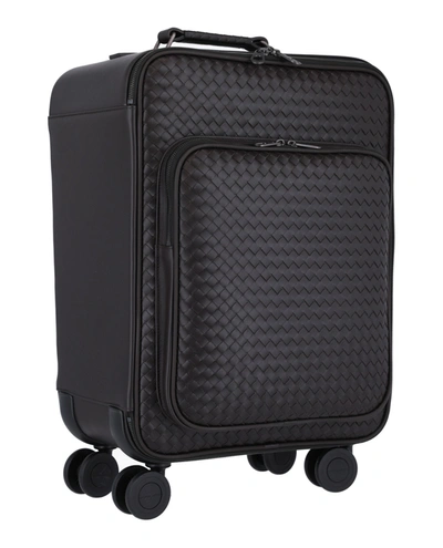 Shop Bottega Veneta Trolley Vn Leather Suitcase In Espresso