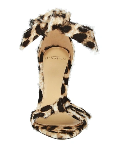 Shop Alexandre Birman Clarita Bow Leopard Heels In Natural