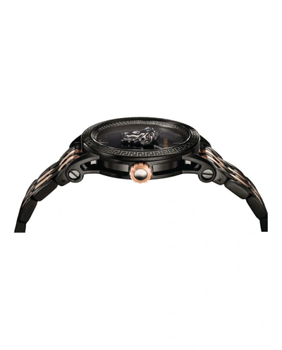 Shop Versace Palazzo Empire Bracelet Watch In Black