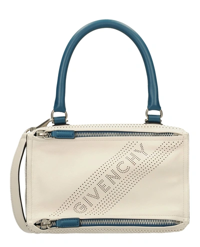 Shop Givenchy Pandora Leather Shoulder Bag In White