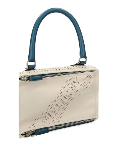 Shop Givenchy Pandora Leather Shoulder Bag In White