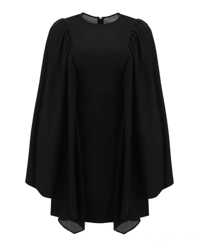 Shop Stella Mccartney Luciana Crepe Dress In Black