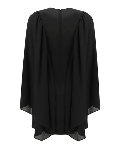 Shop Stella Mccartney Luciana Crepe Dress In Black