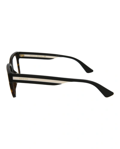 Shop Gucci Square Acetate Optical Glasses