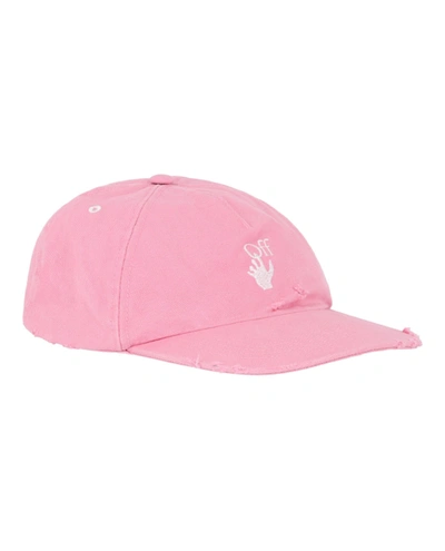 Shop Off-white Womens Logo Baseball Cap In Pink/white