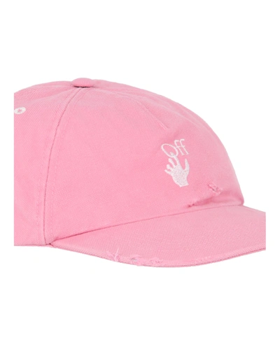 Shop Off-white Womens Logo Baseball Cap In Pink/white