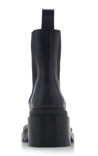 Bottega Veneta The Lug Leather Ankle Boots In Black