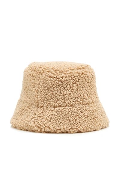 Shop Ruslan Baginskiy Hats Women's Logo-embellished Faux Fur Bucket Hat In Neutral