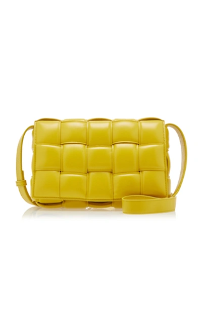 Shop Bottega Veneta The Padded Cassette Leather Bag In Yellow