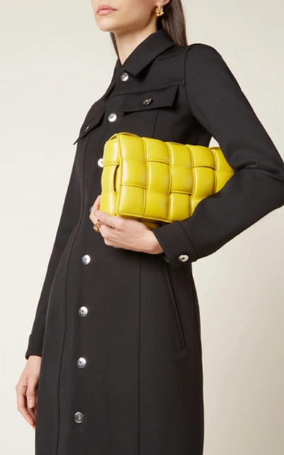 Shop Bottega Veneta The Padded Cassette Leather Bag In Yellow