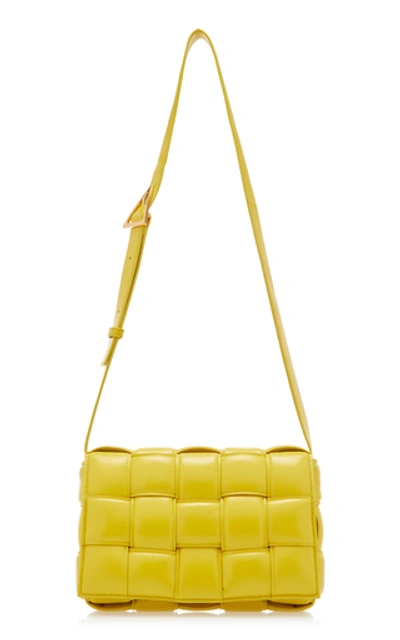 Shop Bottega Veneta The Padded Cassette Leather Bag In Yellow