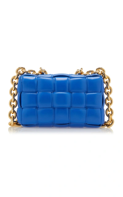 Shop Bottega Veneta The Chain Padded Cassette Leather Bag In Blue