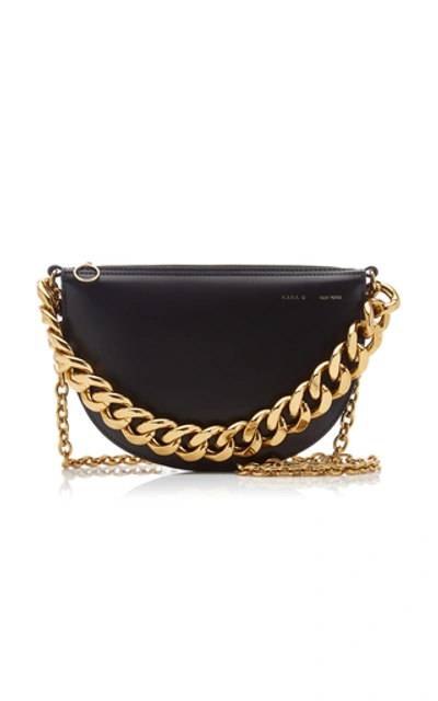 Shop Kara Starfruit Chain-detailed Leather Bag In Black