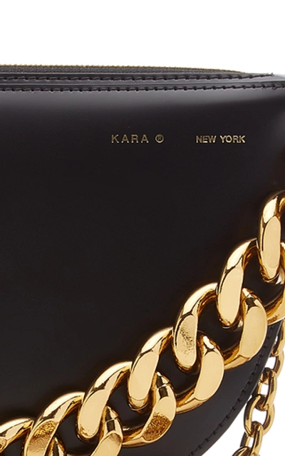 Shop Kara Starfruit Chain-detailed Leather Bag In Black