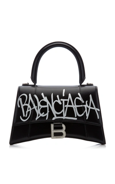 Balenciaga Small Hourglass Graffiti Top Handle Bag Black Calfskin – Coco  Approved Studio