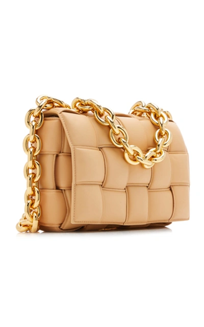 Shop Bottega Veneta The Chain Padded Cassette Leather Bag In Neutral