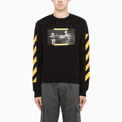 Shop Off-white Black/yellow Caravaggio Painting Sweatshirt