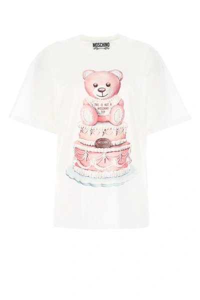 Shop Moschino Teddy Bear Print Crewneck T In White