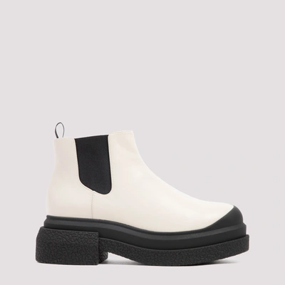 Shop Stuart Weitzman Chunky Ankle Boots In White