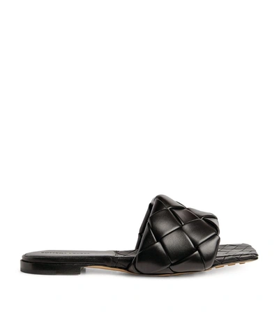 Shop Bottega Veneta Quilted Leather Lido Flat Sandals In Brown
