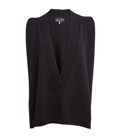 Shop Eskandar V-neck Sleeveless Vest In Black