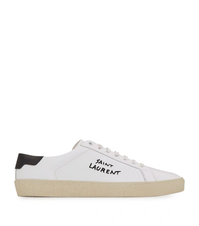 SAINT LAURENT LEATHER COURT CLASSIC LOW-TOP SNEAKERS 17262650