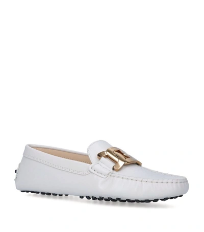 Shop Tod's Kate Gommino Driving Shoes In White