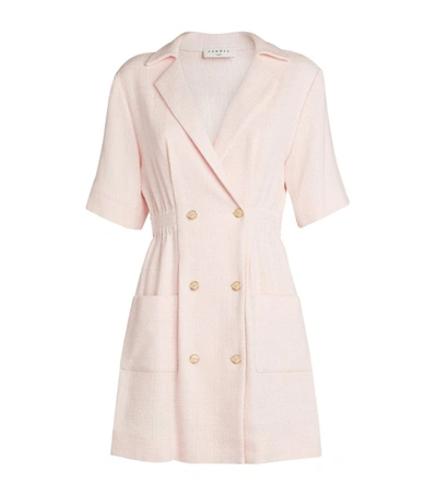 Shop Sandro Double-breasted Mini Dress In Pink