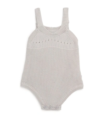 Shop Stella Mccartney Kids Dalmatian Intarsia Bodysuit (3-24 Months) In Grey