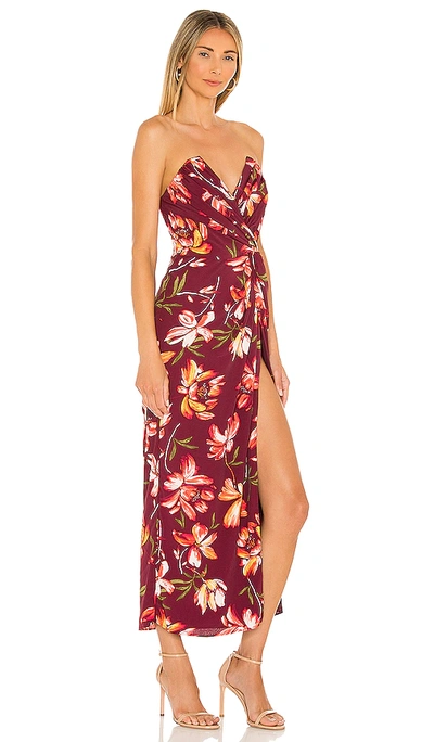 Shop Katie May Come On Home Dress In Bordeaux,nude