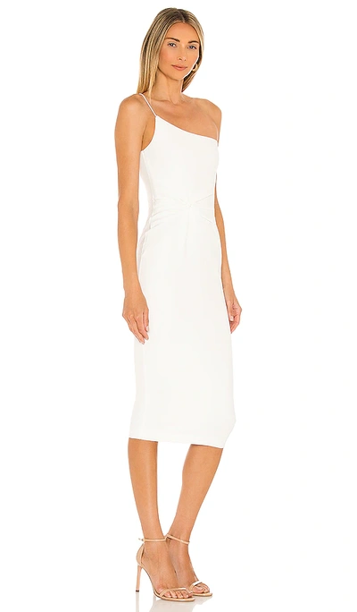 Nookie Lust One Shoulder Midi Dress In White