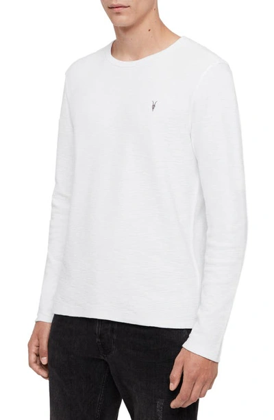 Shop Allsaints Gavin Cotton Long Sleeve T-shirt In Optic White