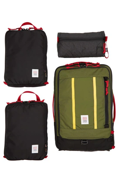 Shop Topo Designs Explorer Travel Bag Kit In Olive/ Black