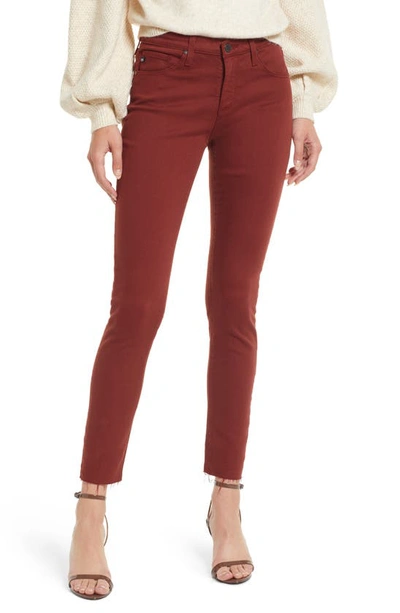 Shop Ag The Legging Ankle Super Skinny Jeans In Dark Hibiscus